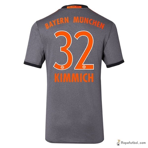 Camiseta Bayern de Múnich Replica Segunda Ropa Kimmich 2016/17 Gris